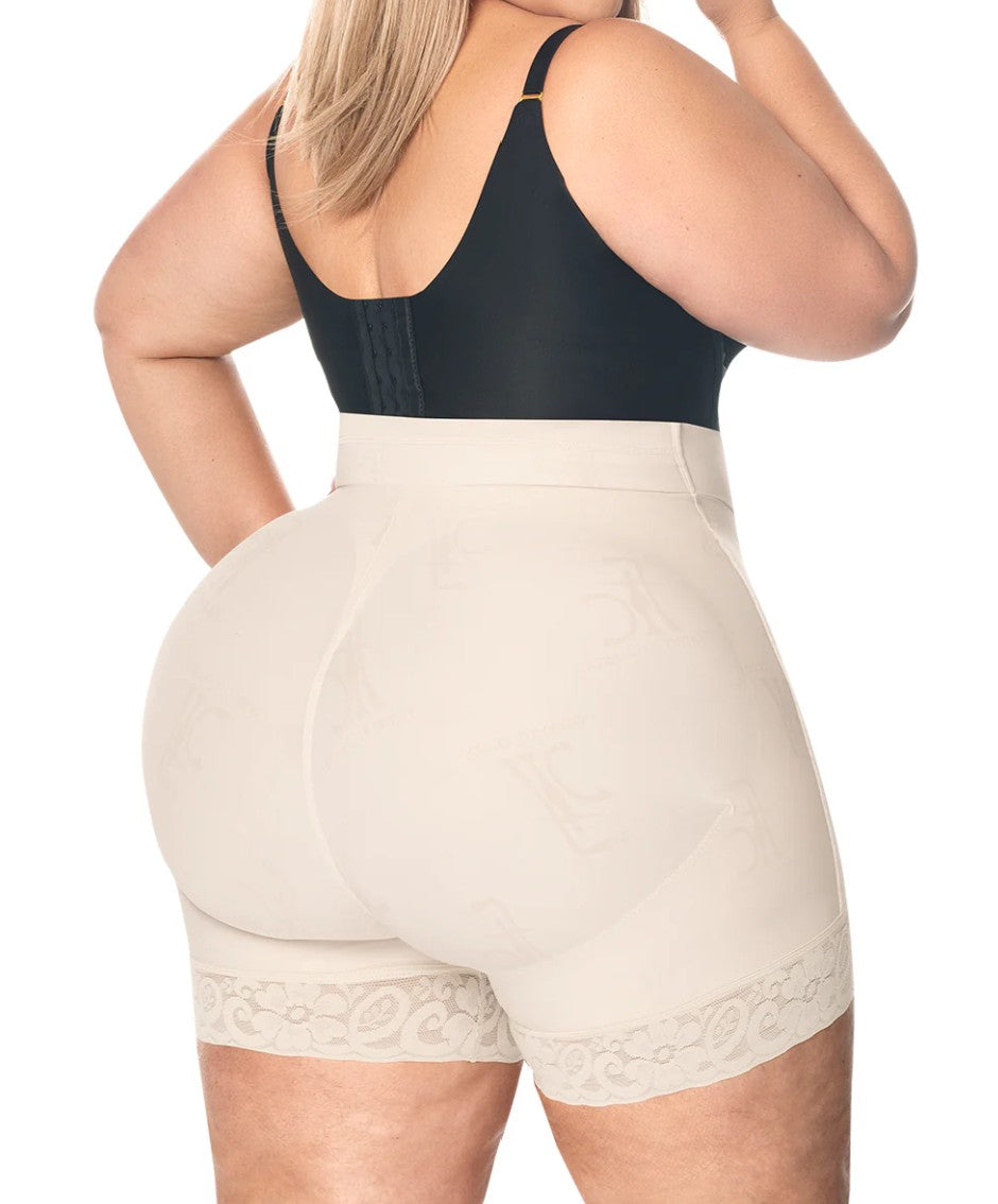Short invisible media pierna, gluteo invisible refuerzo powernet beige (Ref. C-142)