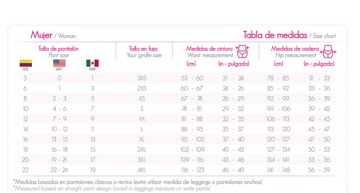 Faja Tipo Reloj de Arena Media Pierna (Ref. F00485)