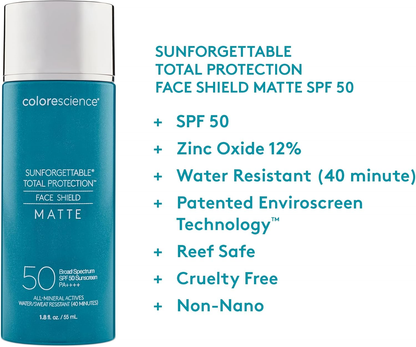 Colorescience Face Shield Matte SPF 50 Protector Solar Mate 55ml