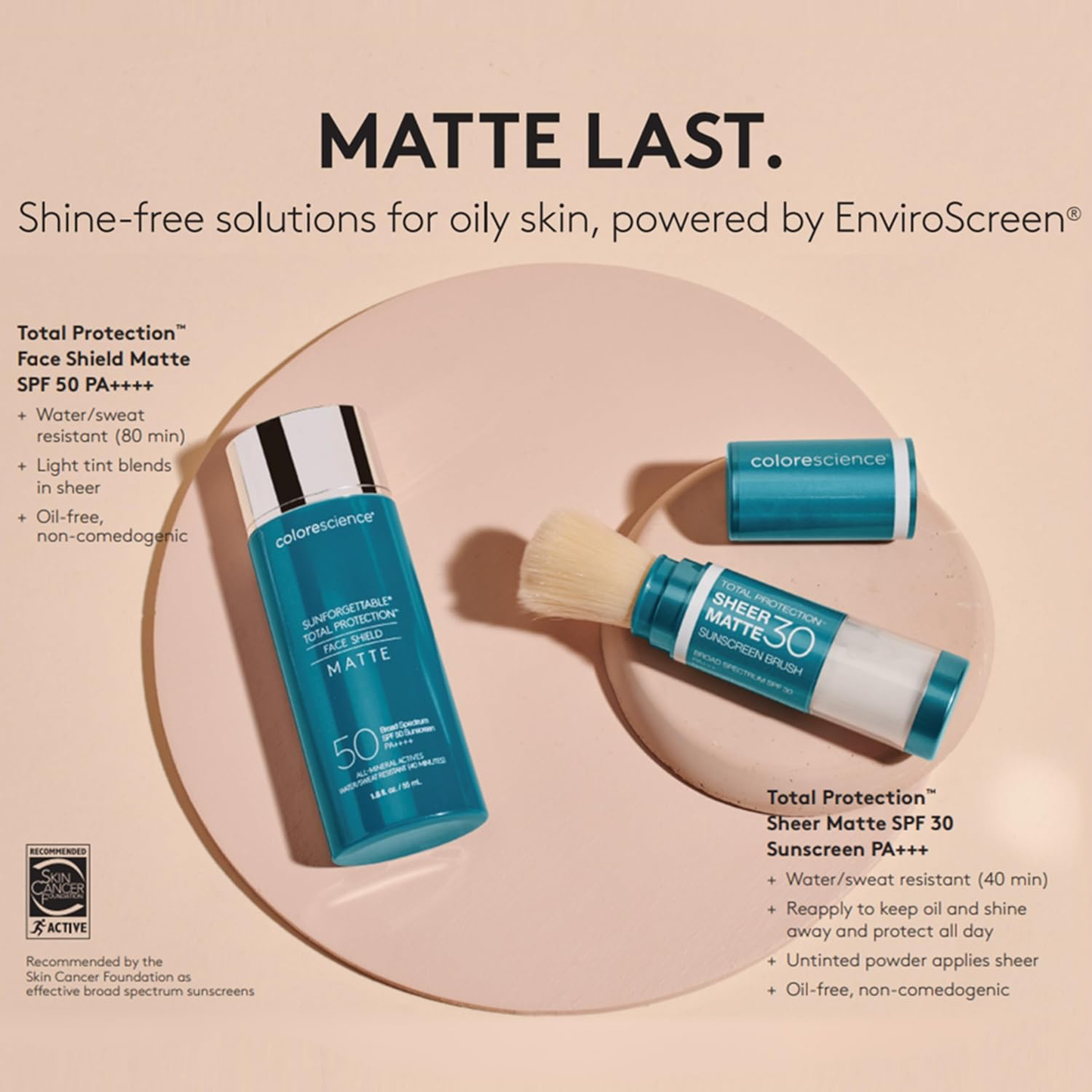 Colorescience Face Shield Matte SPF 50 Protector Solar Mate 55ml