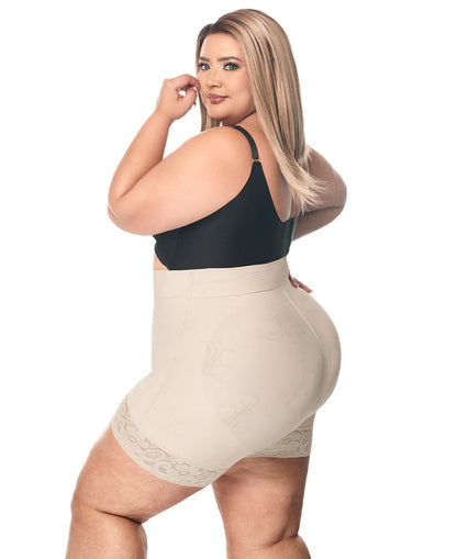 Short invisible media pierna, gluteo invisible refuerzo powernet beige (Ref. C-142)