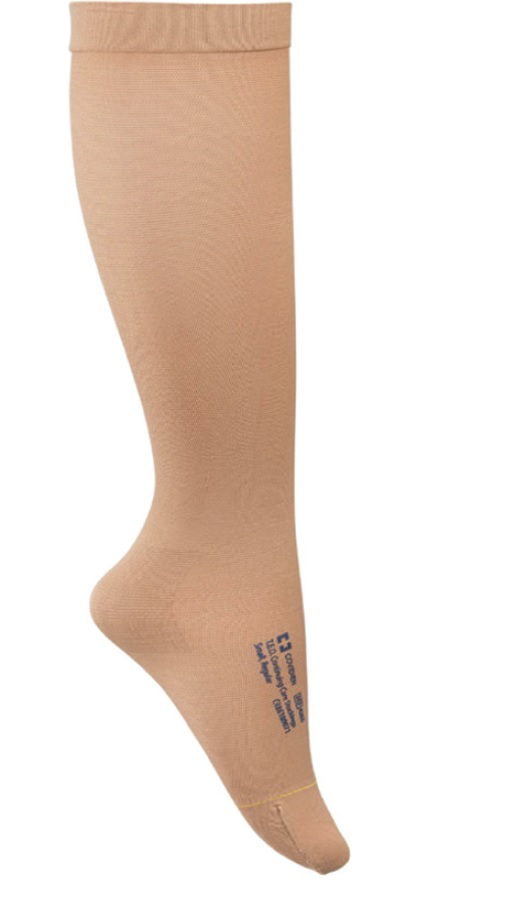 Media T.E.D Cuidado Continuo Rodilla Beige