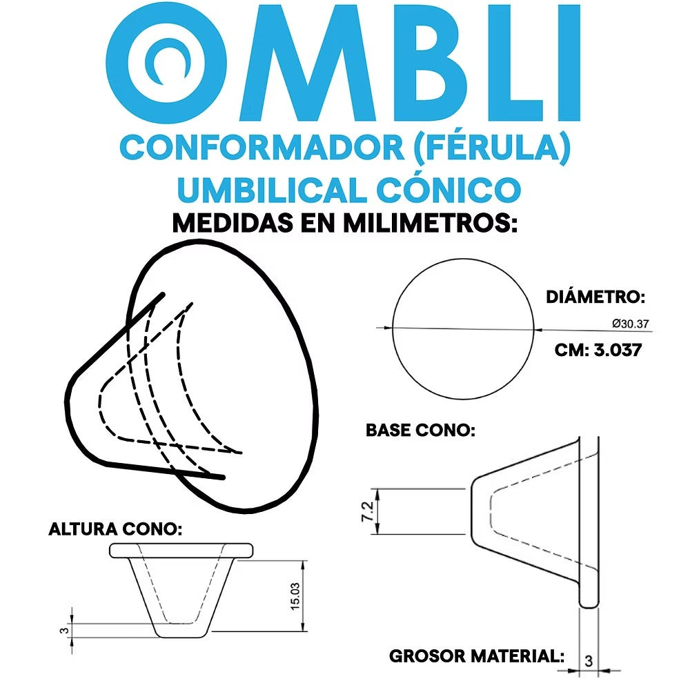 OMBLI CONFORMADOR (FÉRULA) UMBILICAL CÓNICO